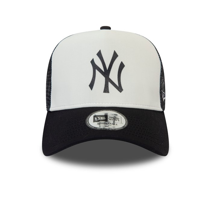 New York Yankees Team Colour A-Frame Trucker Lippis Valkoinen - New Era Lippikset Tukkukauppa FI-726035